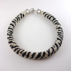 Hand Crochet Zebra Necklace